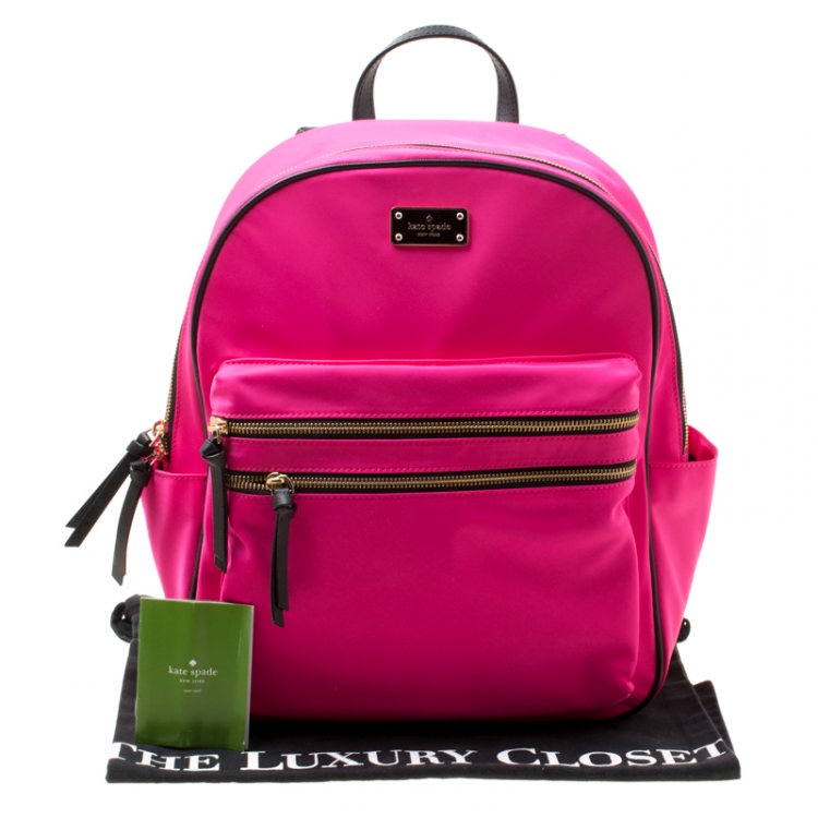 Pre Owned Kate Spade Pink Nylon Bradley Backpack
