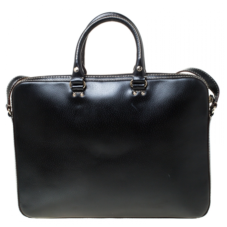 Pre Owned Kate Spade Black Leather Wellesley Laptop Bag