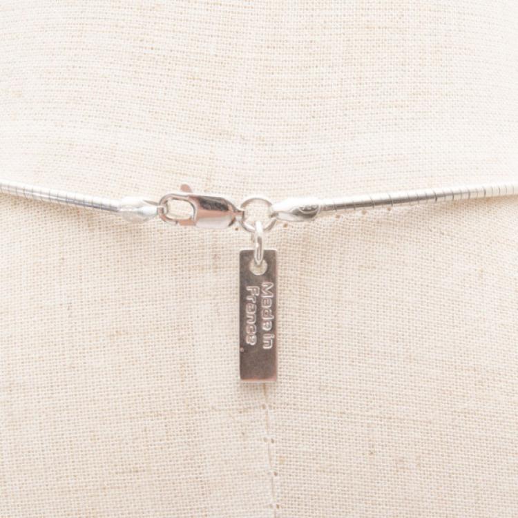 Pre Owned KENZO Silver & Enamel Dangling Necklace 