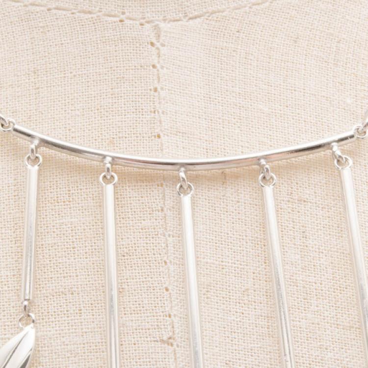 Pre Owned KENZO Silver Bib Necklace