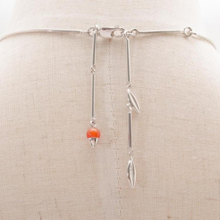 Pre Owned KENZO Silver Bib Necklace