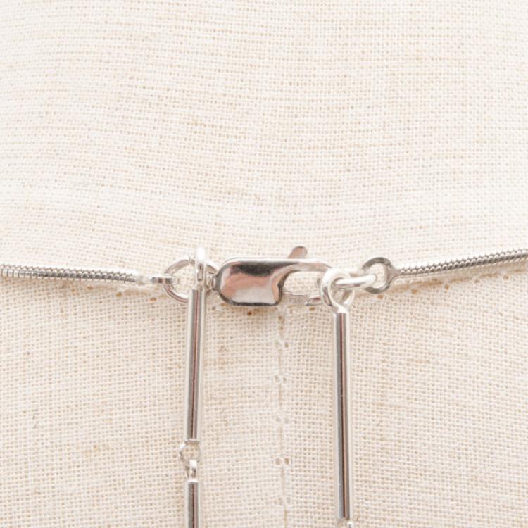 Pre Owned KENZO Silver Bib Necklace