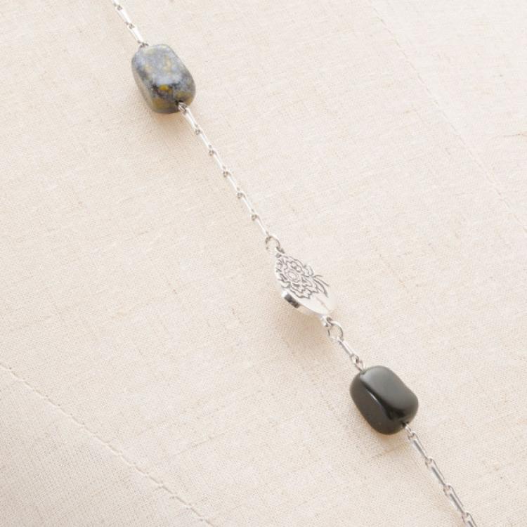 Pre Owned KENZO 120 CM Silver Beads Necklace