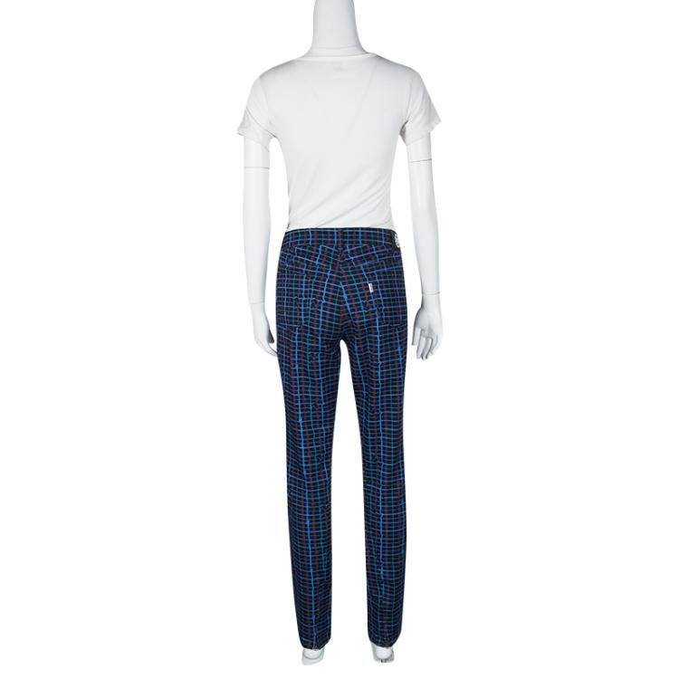 Pre Owned Kenzo Multicolor Printed Denim Straight Fit Jeans L