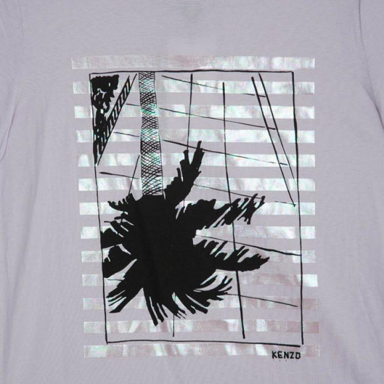 Pre Owned Kenzo Pink Printed T-Shirt M