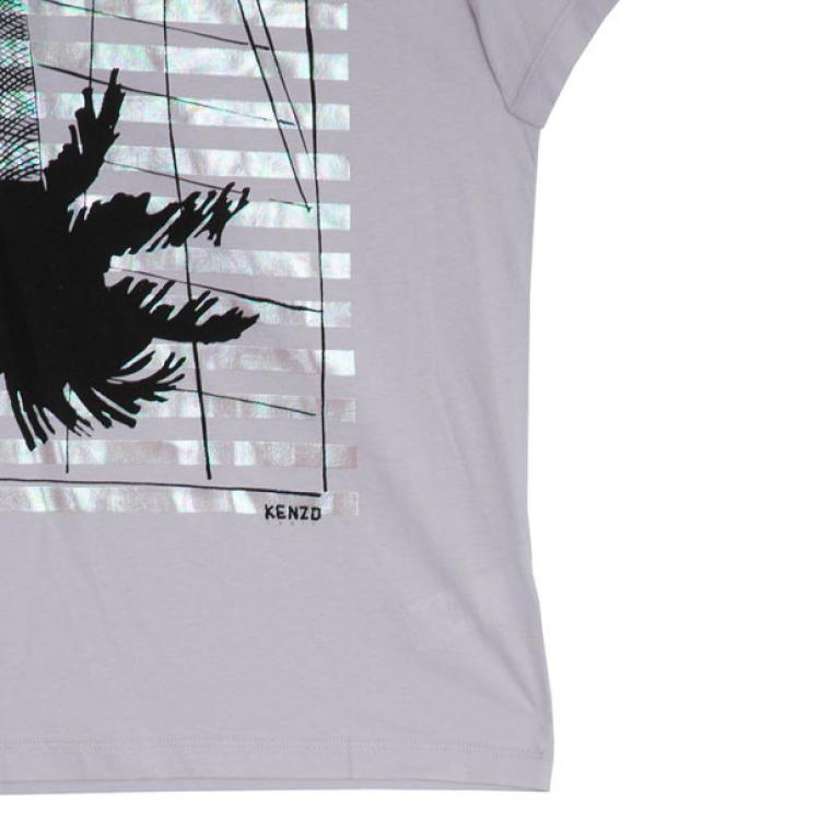 Pre Owned Kenzo Pink Printed T-Shirt M