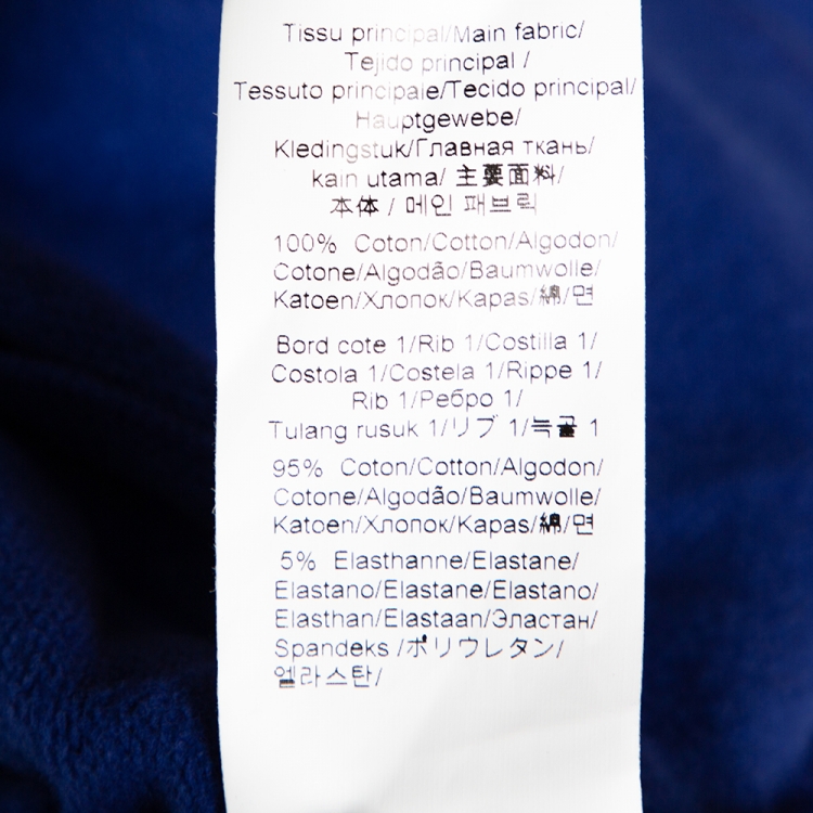 Pre Owned Kenzo Blue Knit Logo Print Sweatshirt Dress XL