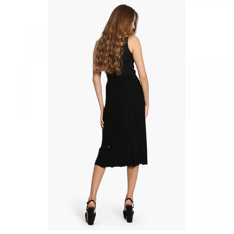 Pre Owned Kenzo Black Viscose Blend Skirt S