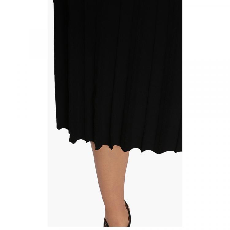 Pre Owned Kenzo Black Viscose Blend Skirt S