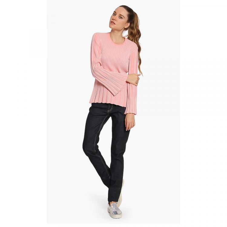 Pre Owned Kenzo Pink Bell Sleeves Sweater M