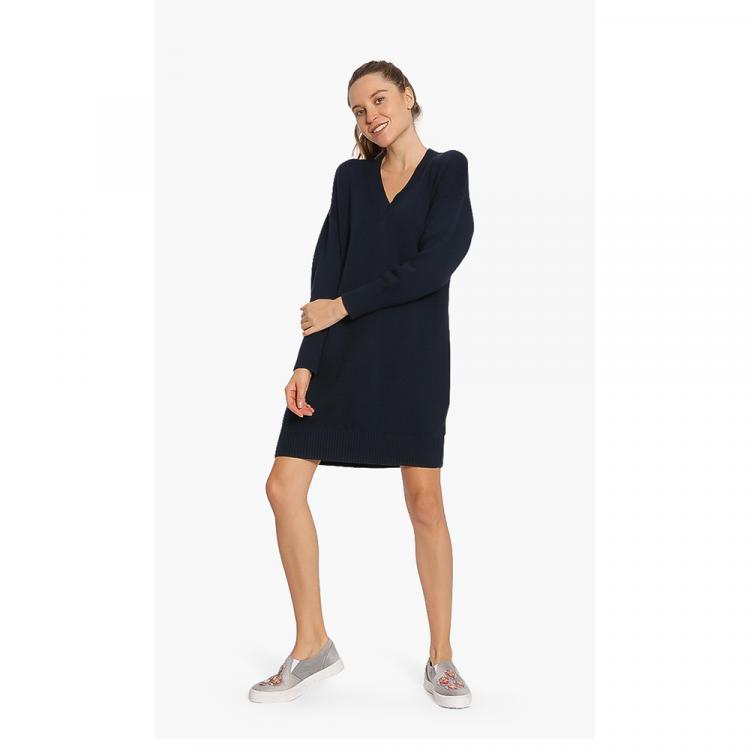Pre Owned Kenzo Blue Logo Sweatshirt Dress M