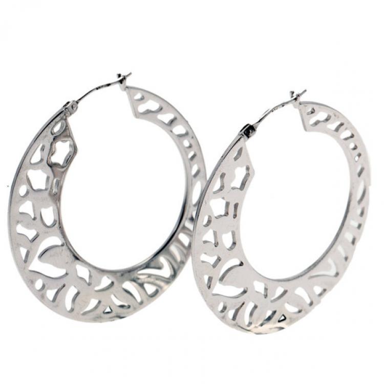 Pre Owned Kenzo Silver Hoop Earrings