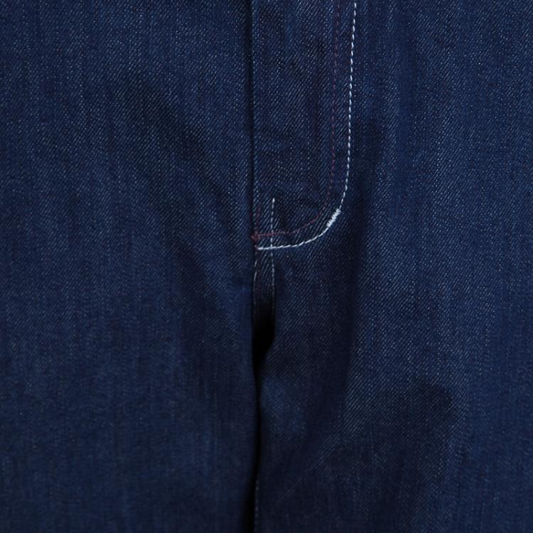 Pre Owned Kenzo Indigo Dark Wash Denim Straight Fit Jeans M