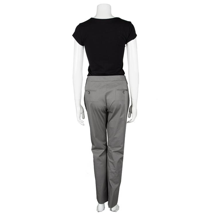 مملوكة مسبقًا Kenzo Grey Cotton Tailored Trousers L