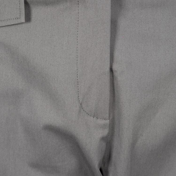 مملوكة مسبقًا Kenzo Grey Cotton Tailored Trousers L