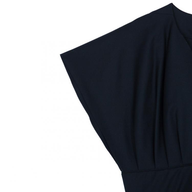 مملوكة مسبقًا Kenzo Black Wrap Front Dress L