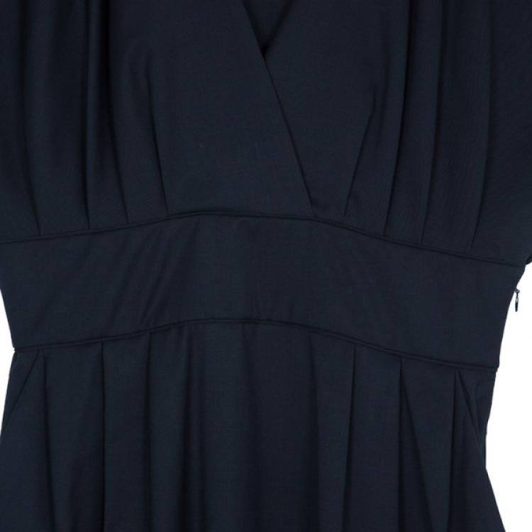 مملوكة مسبقًا Kenzo Black Wrap Front Dress L