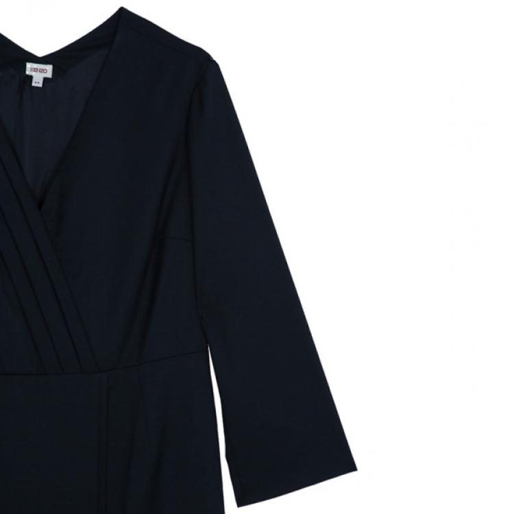 Pre Owned Kenzo Long Sleeves Wrap Dress L