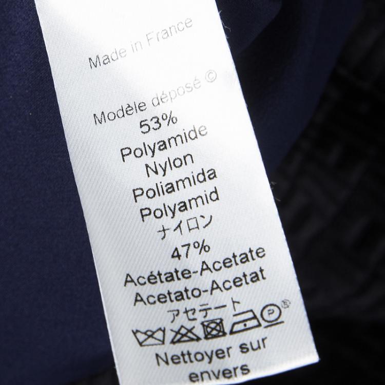Pre Owned Kenzo Navy Blue Textured  Flared Wrap Mini Skirt S