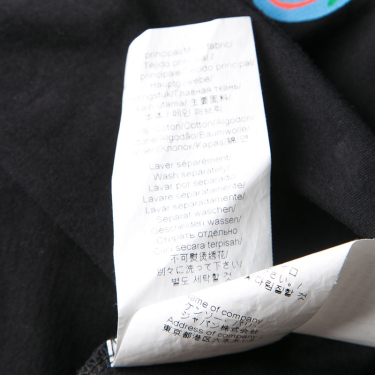 Pre Owned Kenzo Black Logo Print Cotton Short Sleeve T-Shirt S