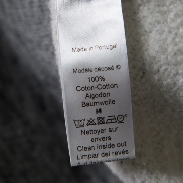 Pre Owned Kenzo Grey Melange Knit Cotton Embroidered Tiger Motif Sweater Dress M