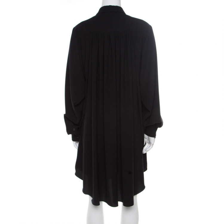 Pre Owned Kenzo Black Layered Long Sleeve Oversized Tunic Dress M