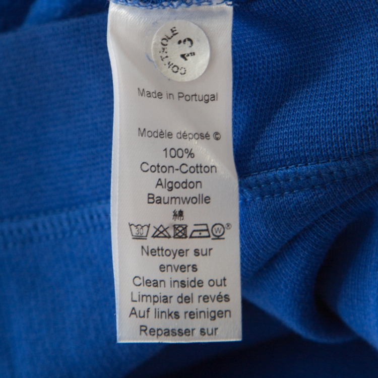 Pre Owned Kenzo Blue Embroidered Eye Motif Sweatshirt S