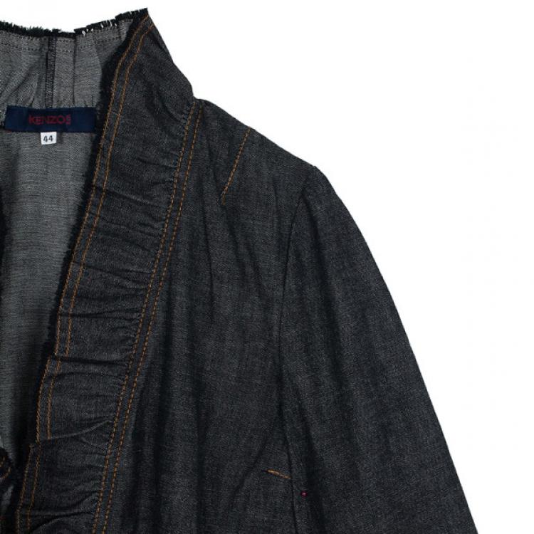 Pre Owned Kenzo Frill Denim Suit XL