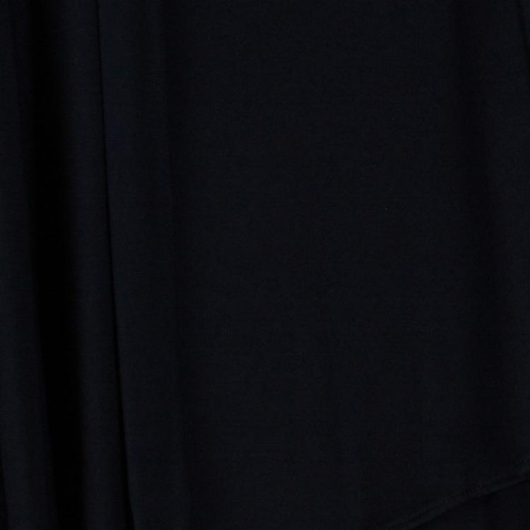 Pre Owned Kenzo Black Draped Asymmetric Top M