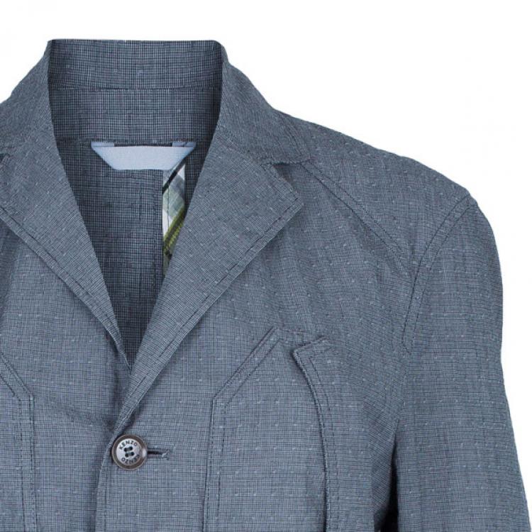 Pre Owned Kenzo Grey Pinstripe Light Jacket M