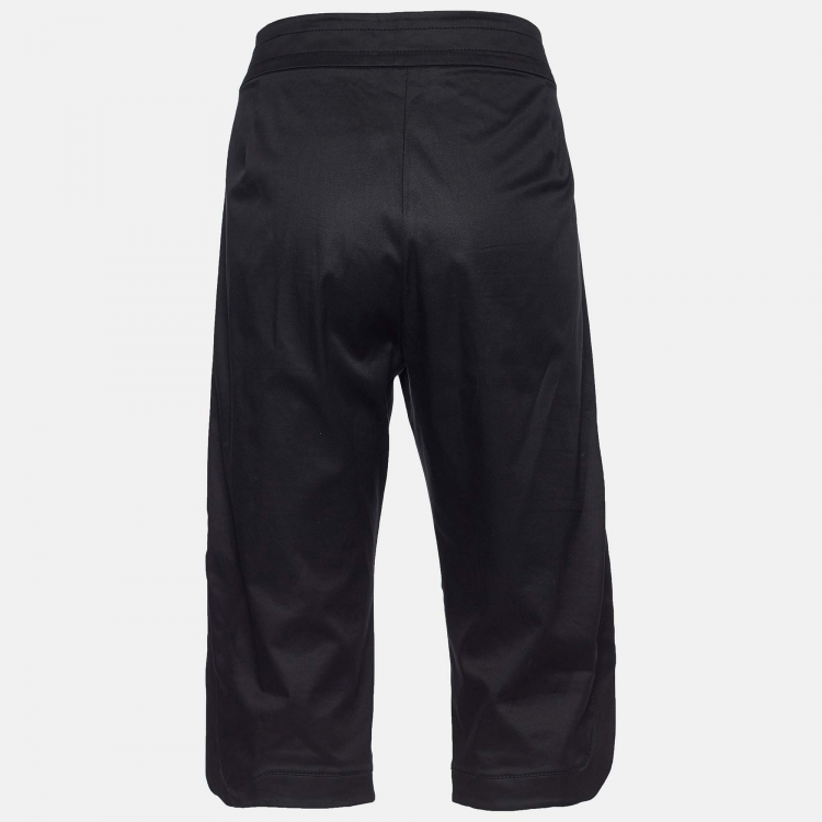 Pre Owned Kenzo Black Cotton Stretch Culottes XL