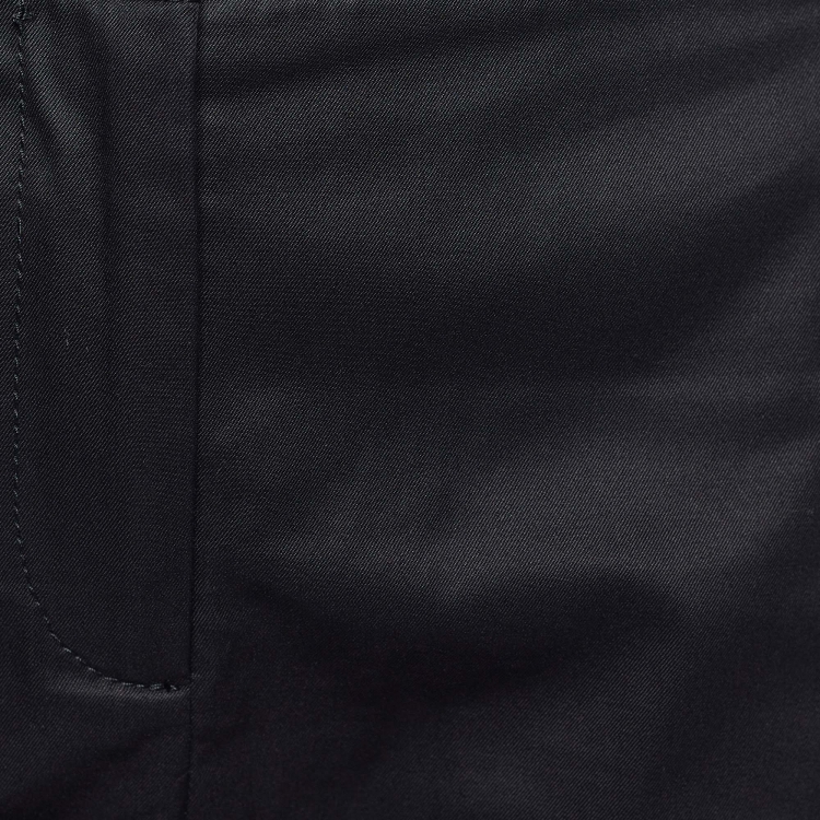 Pre Owned Kenzo Black Cotton Stretch Culottes XL