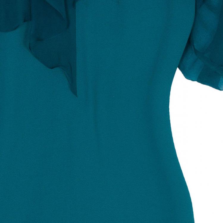Pre Owned Kenzo Turquoise Shift Dress M
