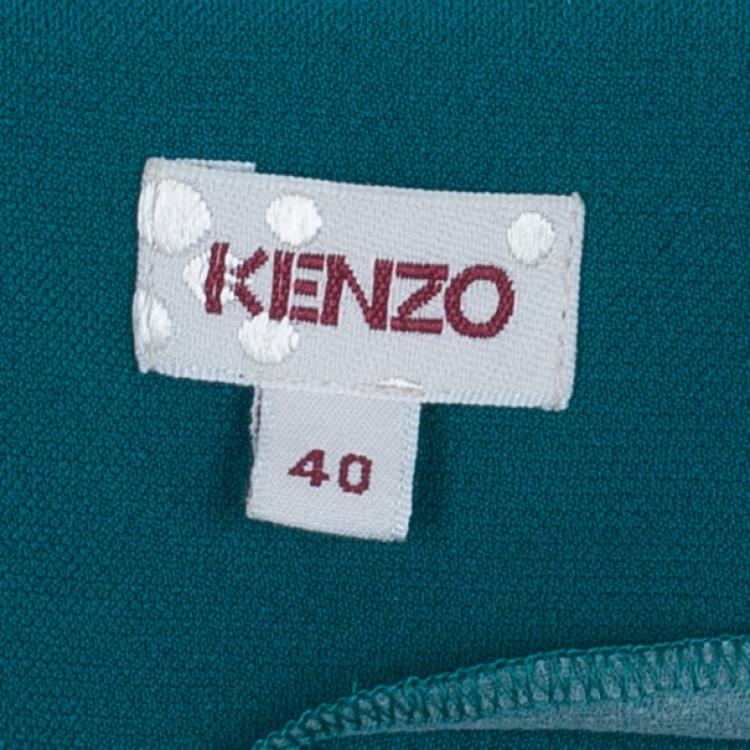 Pre Owned Kenzo Turquoise Shift Dress M