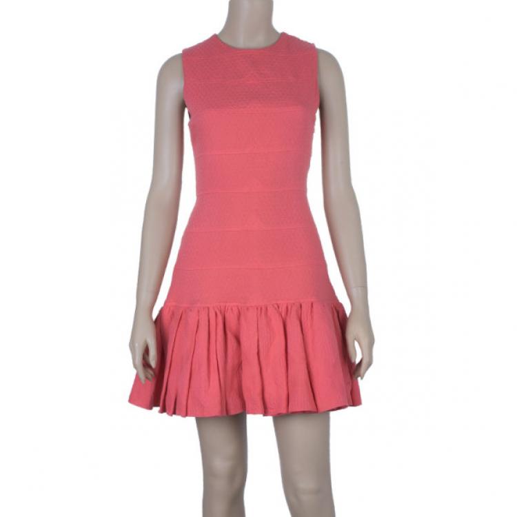 Pre Owned Kenzo Pink Drop Waist Panel Dress S