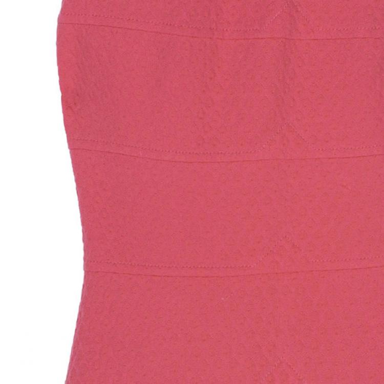 Pre Owned Kenzo Pink Drop Waist Panel Dress S