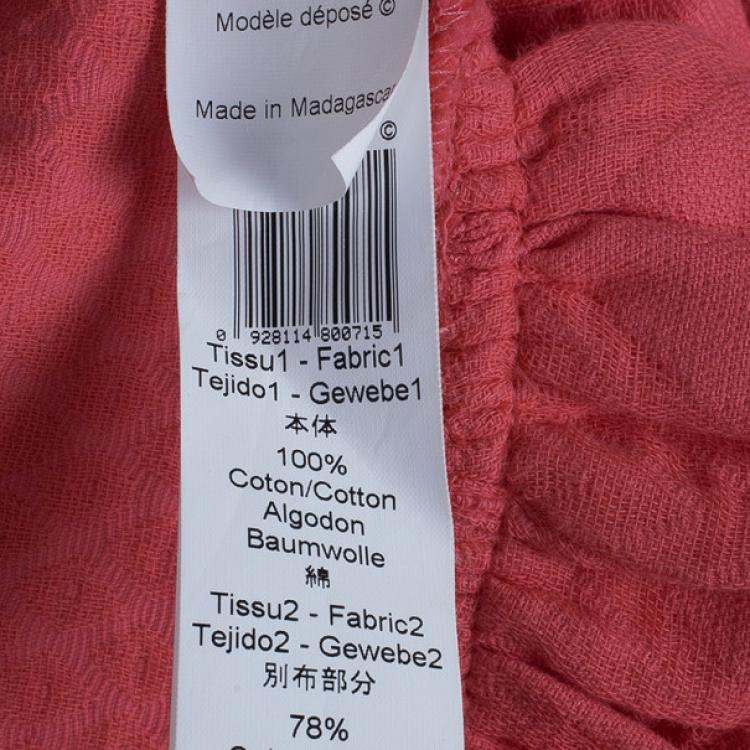 Pre Owned Kenzo Pink Drop Waist Panel Dress S