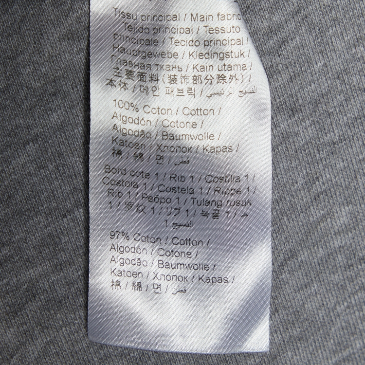 Pre Owned Kenzo Grey Tiger Embroidered Cotton Knit Hoodie S
