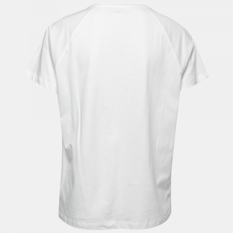 Pre Owned Kenzo White Tiger Memento Print Cotton Crew Neck T-Shirt XL