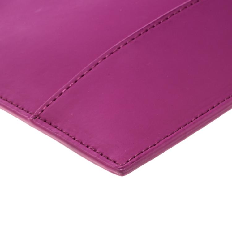 Pre Owned Kenzo Fuschia Leather Kalifornia Clutch