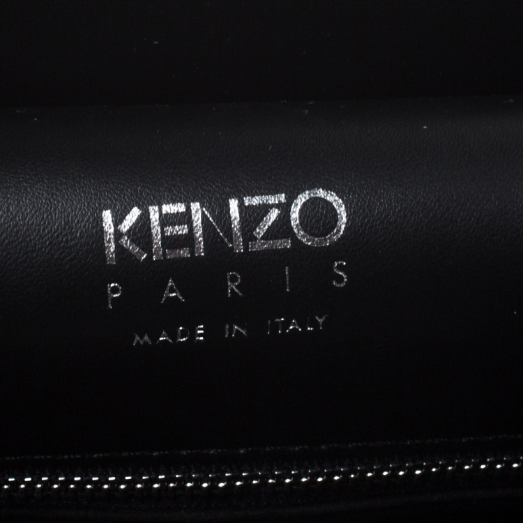 Pre Owned Kenzo Black/Blue Leather Tali Shoulder Bag