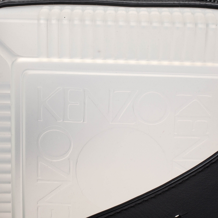 Pre Owned Kenzo White Silicone and Leather Square Crossbody Bag