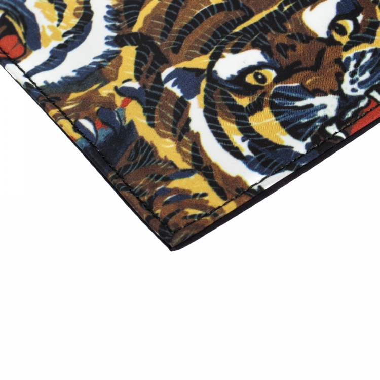 Pre Owned Kenzo Multicolor Nylon Flying Tiger Zip Pouch