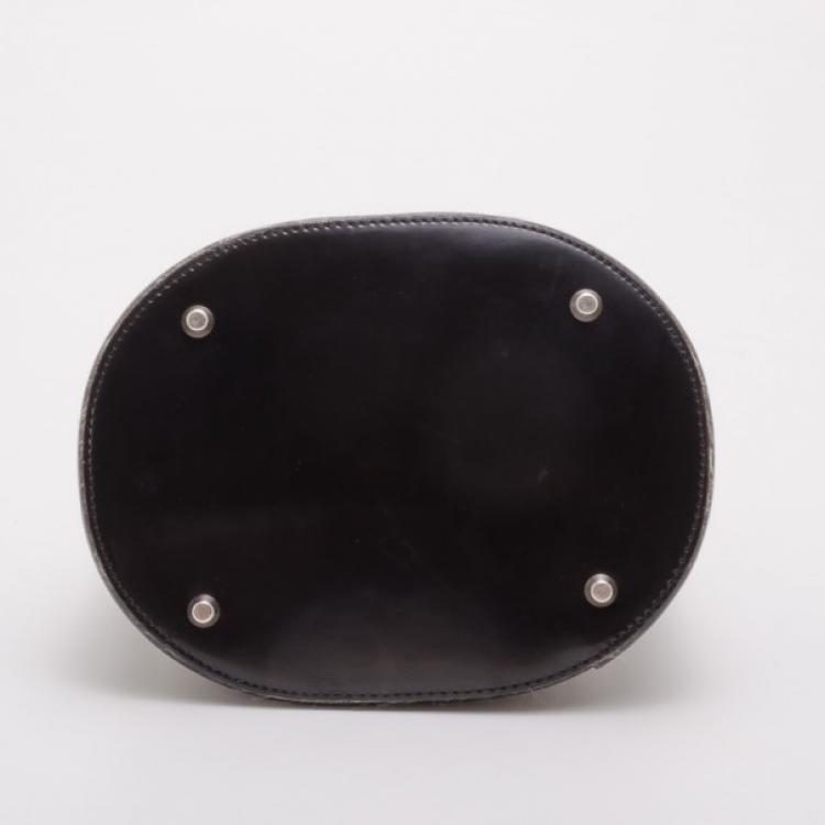 Pre Owned Kenzo Vintage Black Leather Bucket Bag 