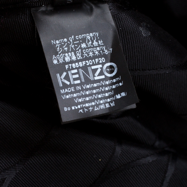 Pre Owned Kenzo Navy Blue Tiger Canvas Mini Backpack