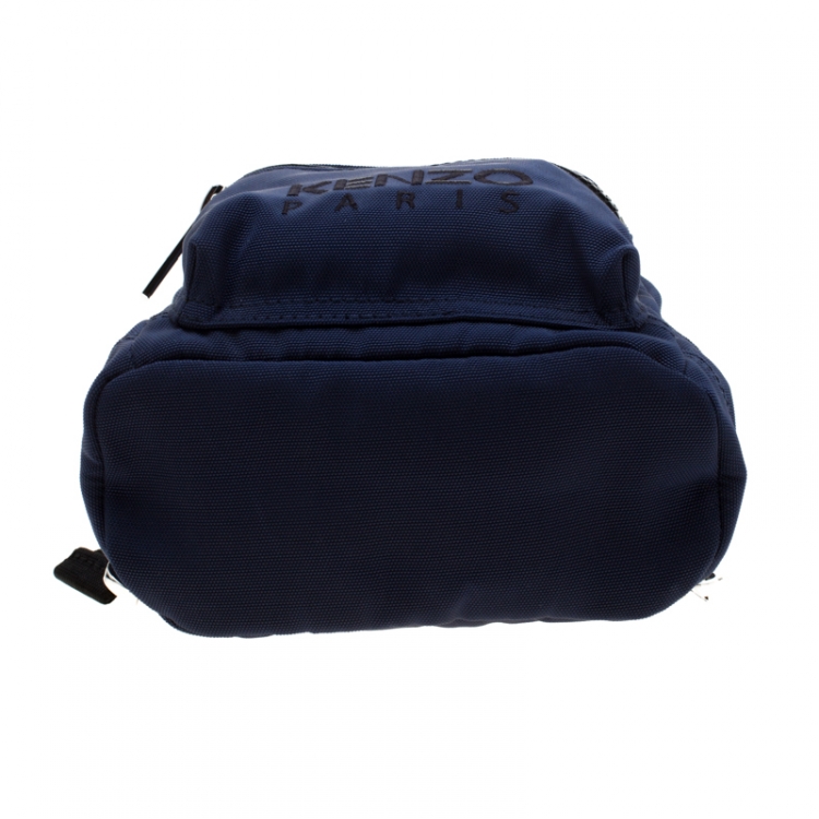 Pre Owned Kenzo Navy Blue Tiger Canvas Mini Backpack