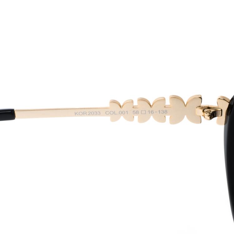 Pre Owned Korloff Black Gradient KOR2032 Crystal Embellished Butterfly Sunglasses