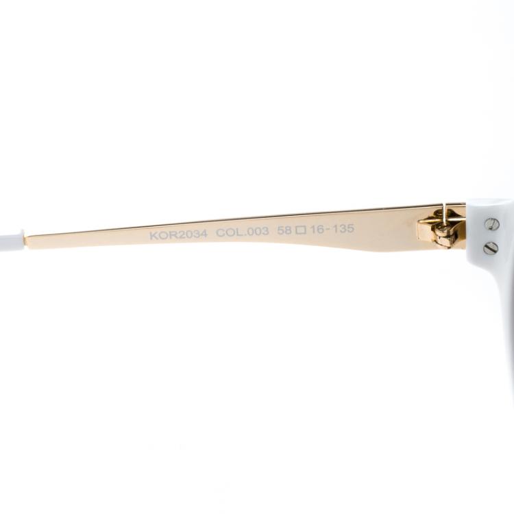 Pre Owned Korloff White Gold Mirror KOR2034 Aviator Sunglasses