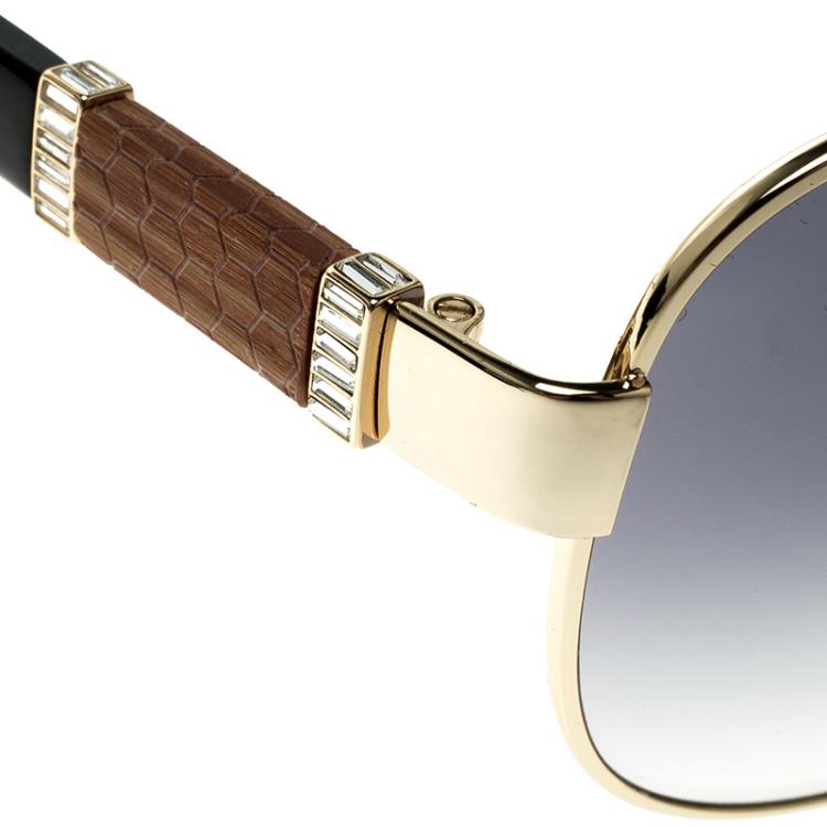 مملوكة مسبقًا Korloff Gold/Black Gradient KOR2032 Aviator Sunglasses