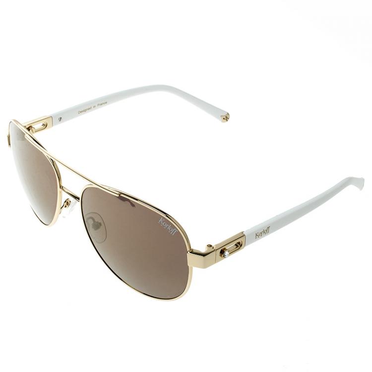 Pre Owned نظارة شمسية أفياتورز كورلوف KOR2026 ذهبية/ذهبية